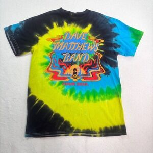 Dave Matthew Band Tour 2024 Tie Dye Concert T Shirt Adult S Psychedelic Band Tee